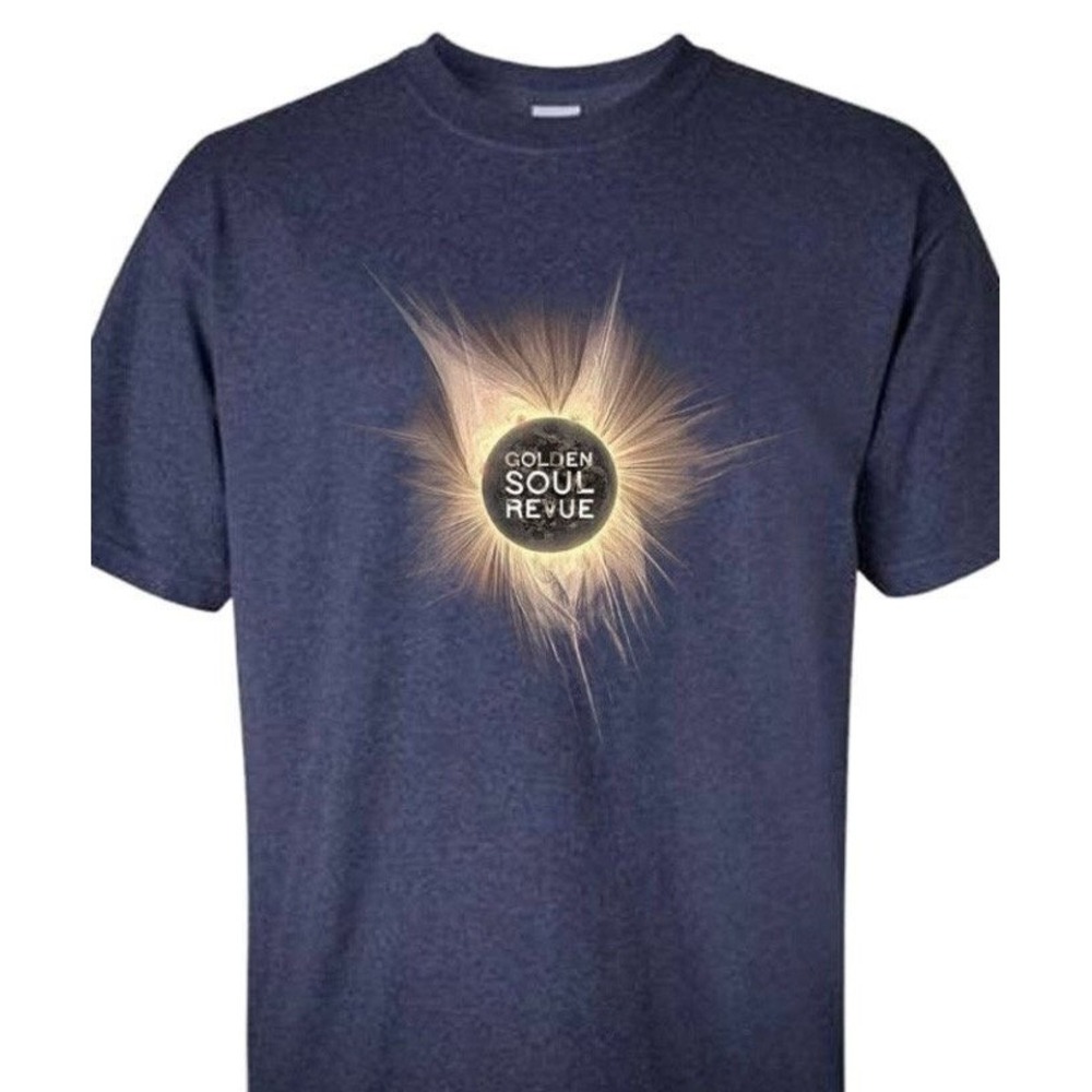 Men's Ultra Cotton GSR Golden Soul Revue Eclipse T-Shirt - Heather Navy - 2XL